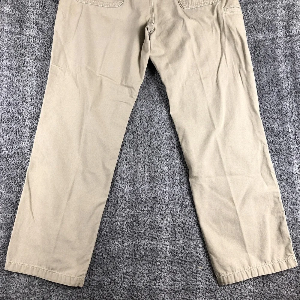 Carhartt Pants Mens 40x34‎ Beige Canvas Relaxed Fit Carpenter Workwear B299 GKH